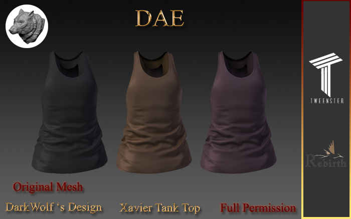 Xavier Tank Top Tweenster Rebirth Full Perm DAE