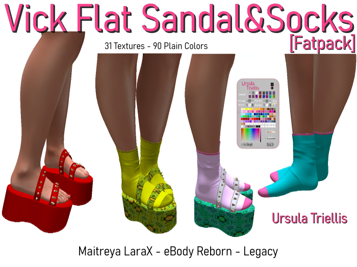 7263 Vick Flat Sanda&Socks - [Fatpack]