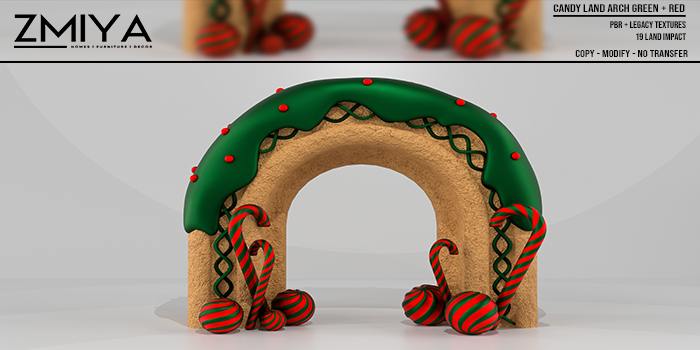 ZMIYA Candy Land Arch Green + Red