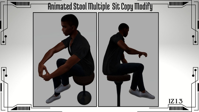 Animated Stool Multiple  Sit Copy Modify