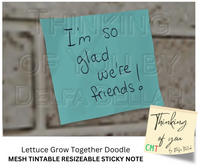 I'M SO GLAD WE'RE FRIENDS Thinking of You Sticky Note