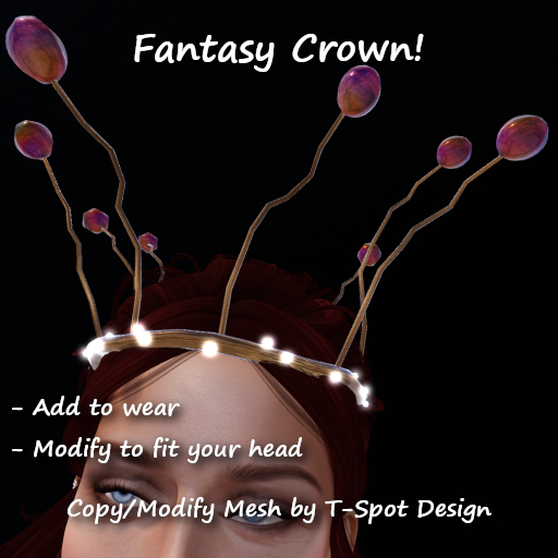 T-Spot Mesh - Fantasy Crown - Copy/Modify - LI=14.7