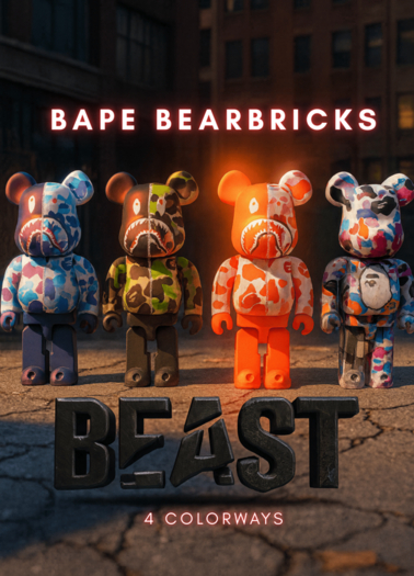 //BEAST MULTI BAPE BEARBRICK