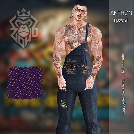 [ZH] Anthon RipOverall - Violet Jeans (BOX)