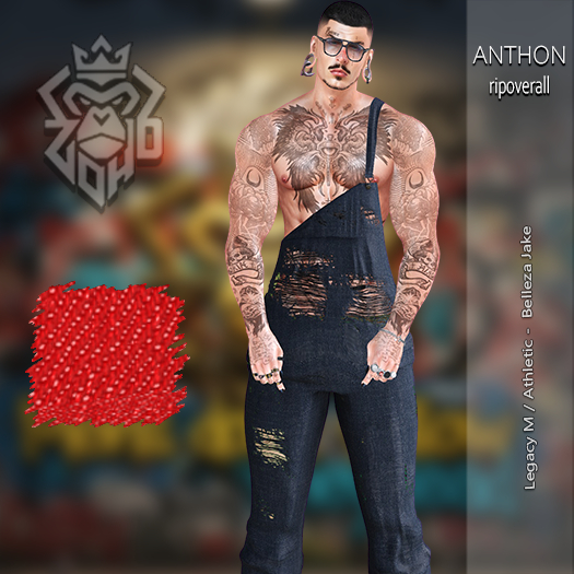 [ZH] Anthon RipOverall - Red Jeans (BOX)