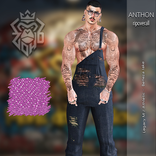 [ZH] Anthon RipOverall - pink Jeans (BOX)