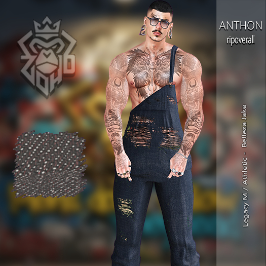 [ZH] Anthon RipOverall - Grey Jeans (BOX)