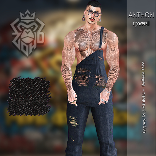 [ZH] Anthon RipOverall - Black Jeans (BOX)