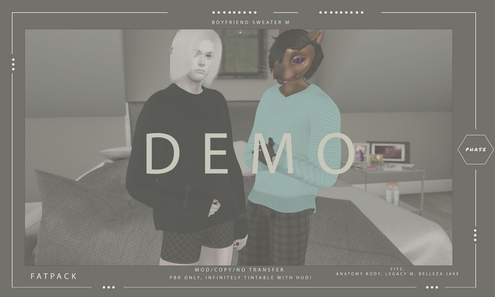 PHASE - Boyfriend Sweater M DEMO