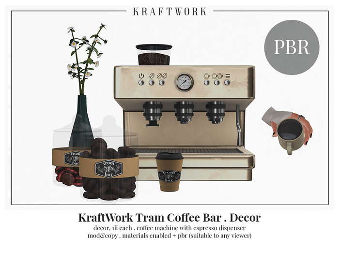 KraftWork Tram Coffee Bar . Decor (Add Me)