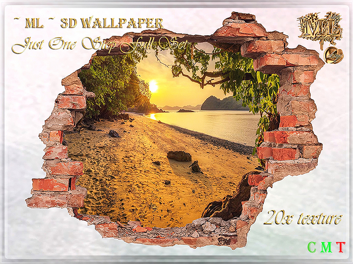 ~ ML ~ 3D Wallpaper - Just One Step Full Set 20x texture (50% OFF)