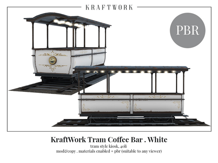 KraftWork Tram Coffee Bar . White (Add Me)