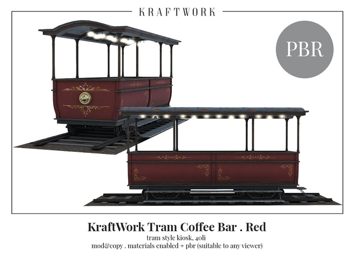 KraftWork Tram Coffee Bar . Red (Add Me)