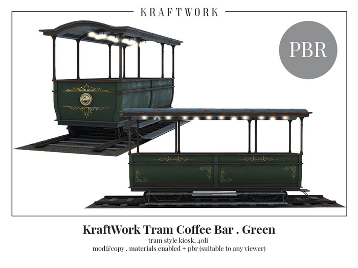 KraftWork Tram Coffee Bar . Green (Add Me)