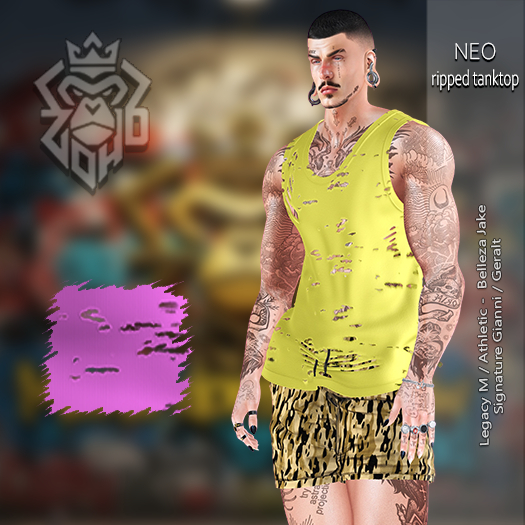 [ZH] Neo Ripped Tanktop - Pink (ADDUNPACK)