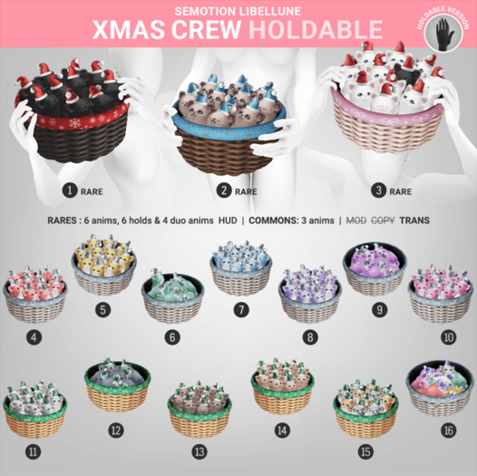 3. SEmotion Libellune Xmas Crew Holdable RARE