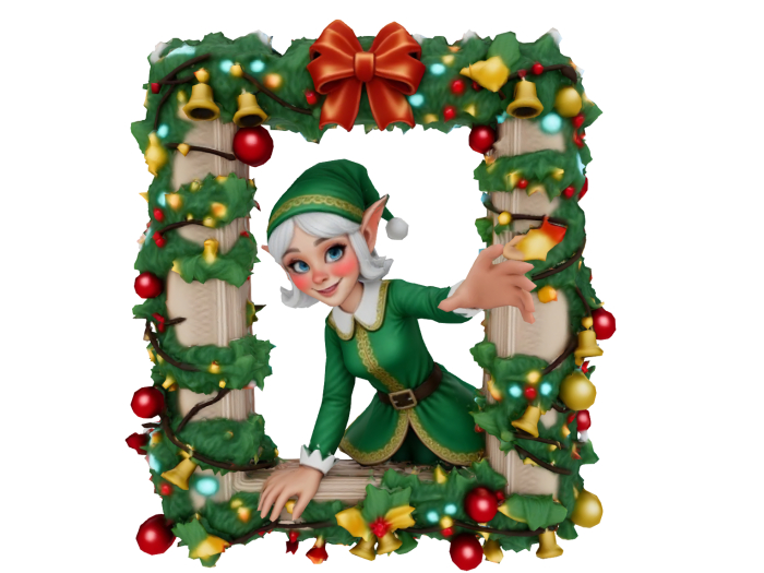Christmas Elf Frame FULL PERM