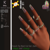 !GLAMO! Pkg HUD_PBR French Tip Set- Dark (MyStory)