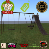Slum City Swing Set – Urban Playground Prop (13 Prims)