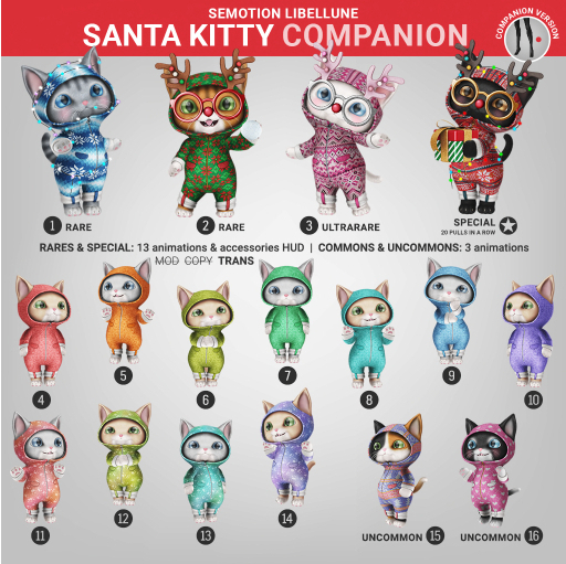 SEmotion Libellune Santa Kitty Companion COMMON 08