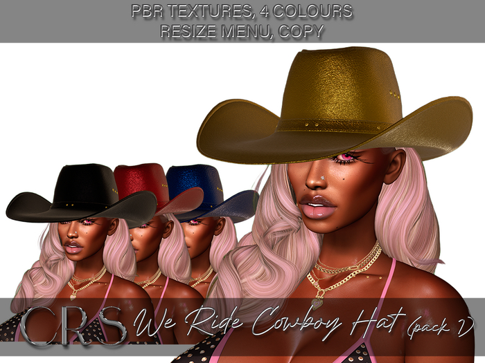 CRS WE RIDE PBR COWBOY HAT PACK 1