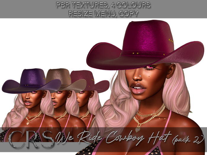 CRS WE RIDE PBR COWBOY HAT PACK 2 