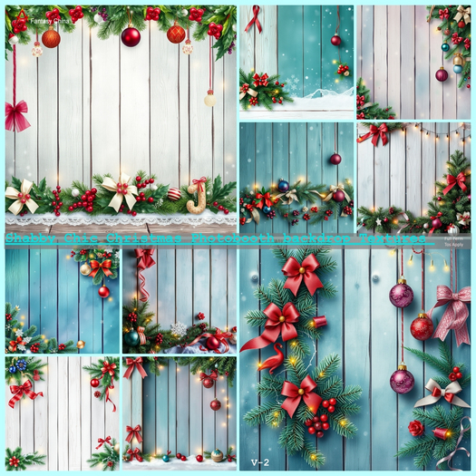 Christmas Photobooth backdrop Textures