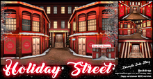 *ZEROICHI* Holiday Street Night (White Christmas Hotel) Backdrop