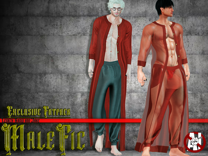 !!MaleFic SPA Robe- RED