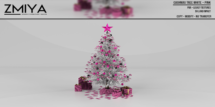 ZMIYA Cashmas Tree White + Pink