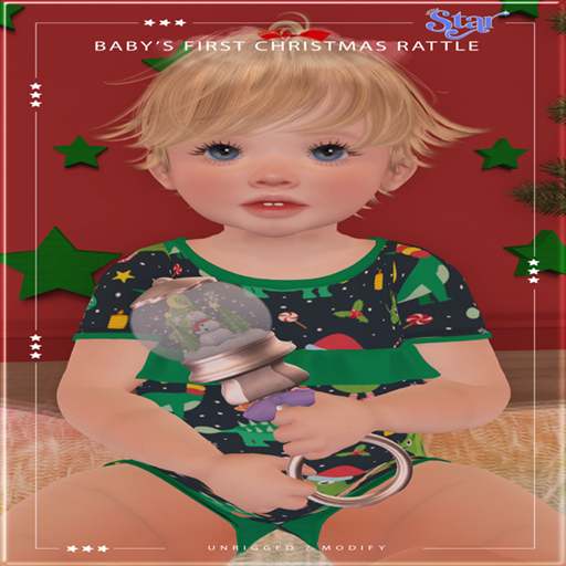 little*star - Baby's First Christmas Rattle - Silver