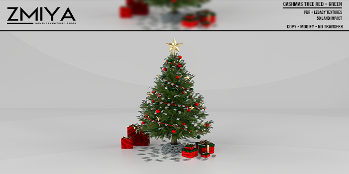 ZMIYA Cashmas Tree Red + Green