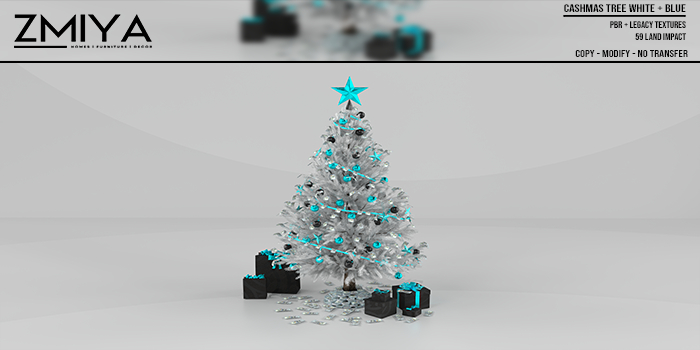 ZMIYA Cashmas Tree White + Blue