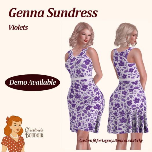 Christine's Boudoir - Genna Sundress - Violets