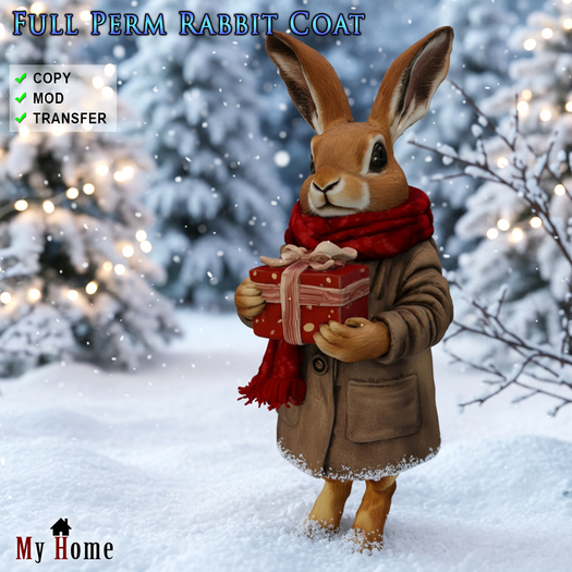 [My Home] Full Perm Rabbit Coat