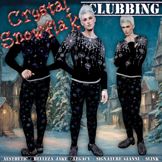 Swellegant ~ Crystal Snowflake Clubbing ~ Zodiac Christmas