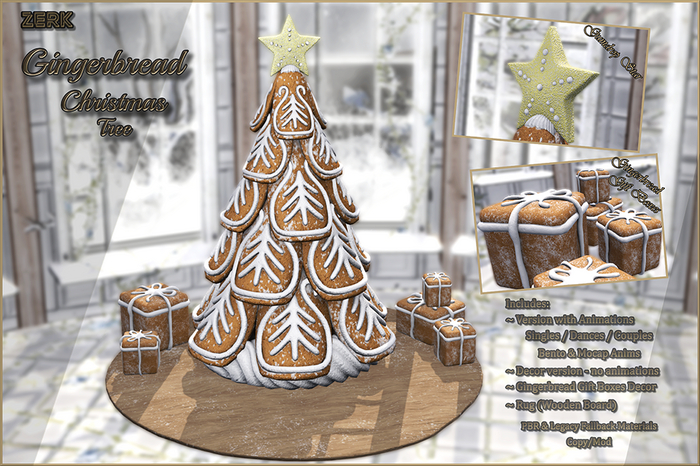[ZERK] Gingerbread Christmas Tree Set