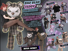 [Since1975] Bad Bear Teddy : Animesh Lover / Wool Honey