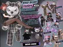 [Since1975] Bad Bear Teddy : Animesh Lover / Wool Dark