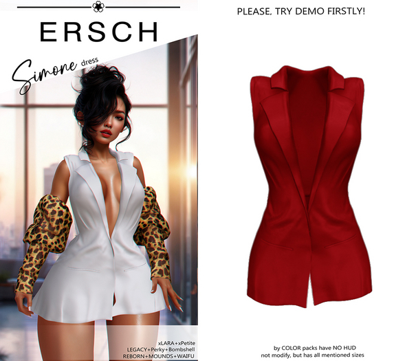 ERSCH - Simone Dress -red-