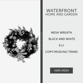 ♥  Waterfront Christmas Wreath Black and White ♥ 
