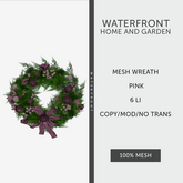 ♥ Waterfront Christmas Wreath Pink ♥