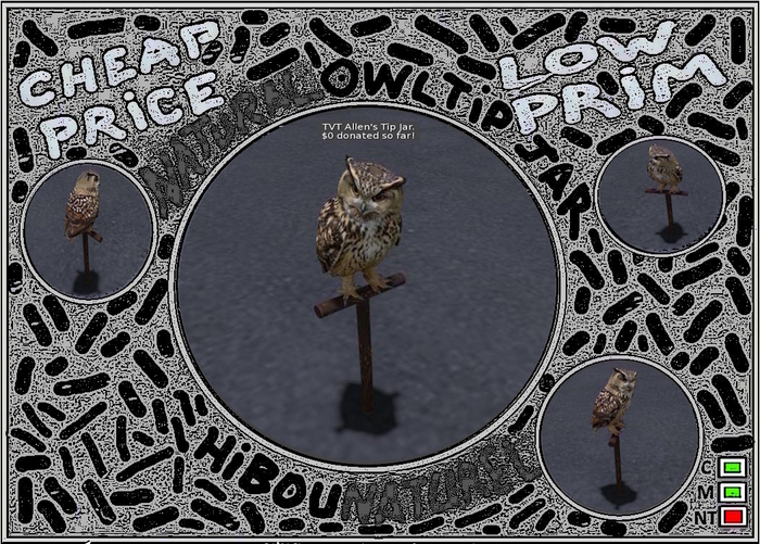 NATURAL OWL TIPJAR