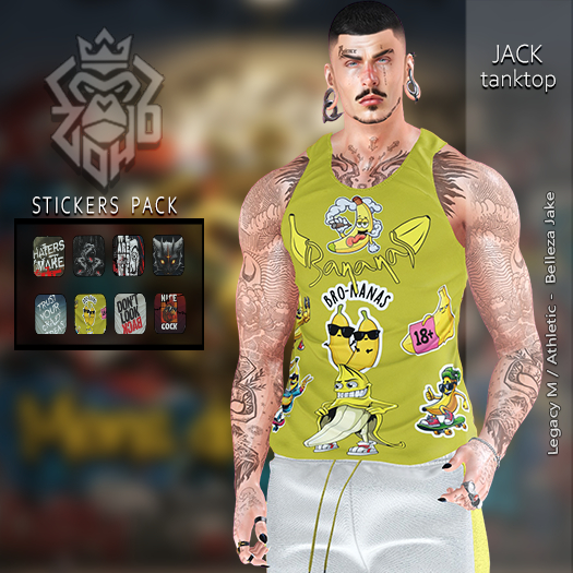 [ZH] Jack - TankTop - Stickers FatPack ( AddUnpack)