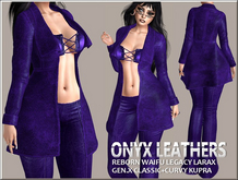 Purple Grunge Leather Jacket