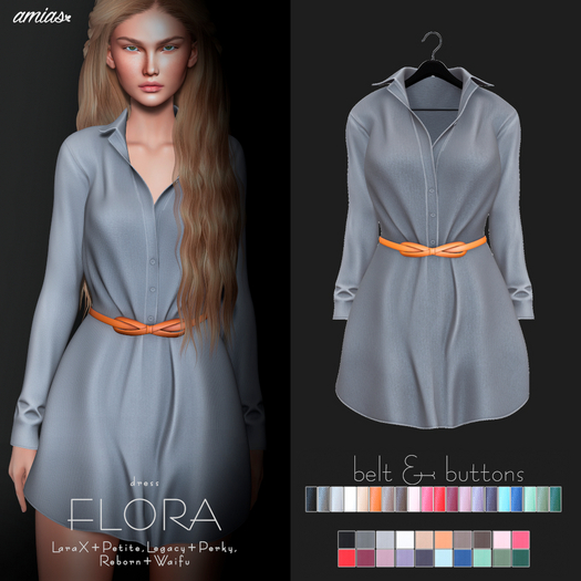 amias - FLORA dress gray