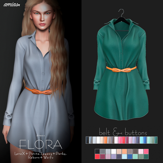 amias - FLORA dress emerald