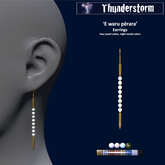 .:Thunderstorm:. 'E waru pērara' earrings