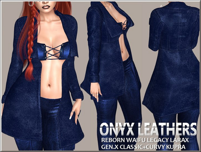 Blue Grunge Leather Jacket