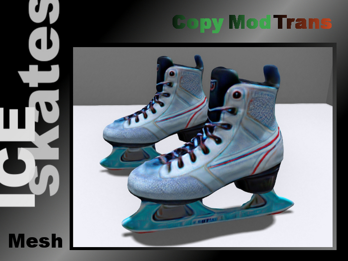 Mesh ice skates